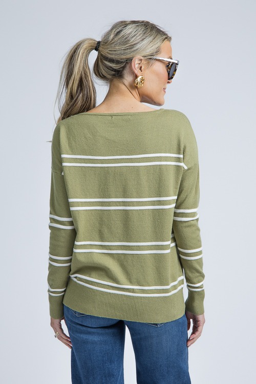 Boat Neck Stripe Sweater, Sage - 4K7A5905- (11).jpg